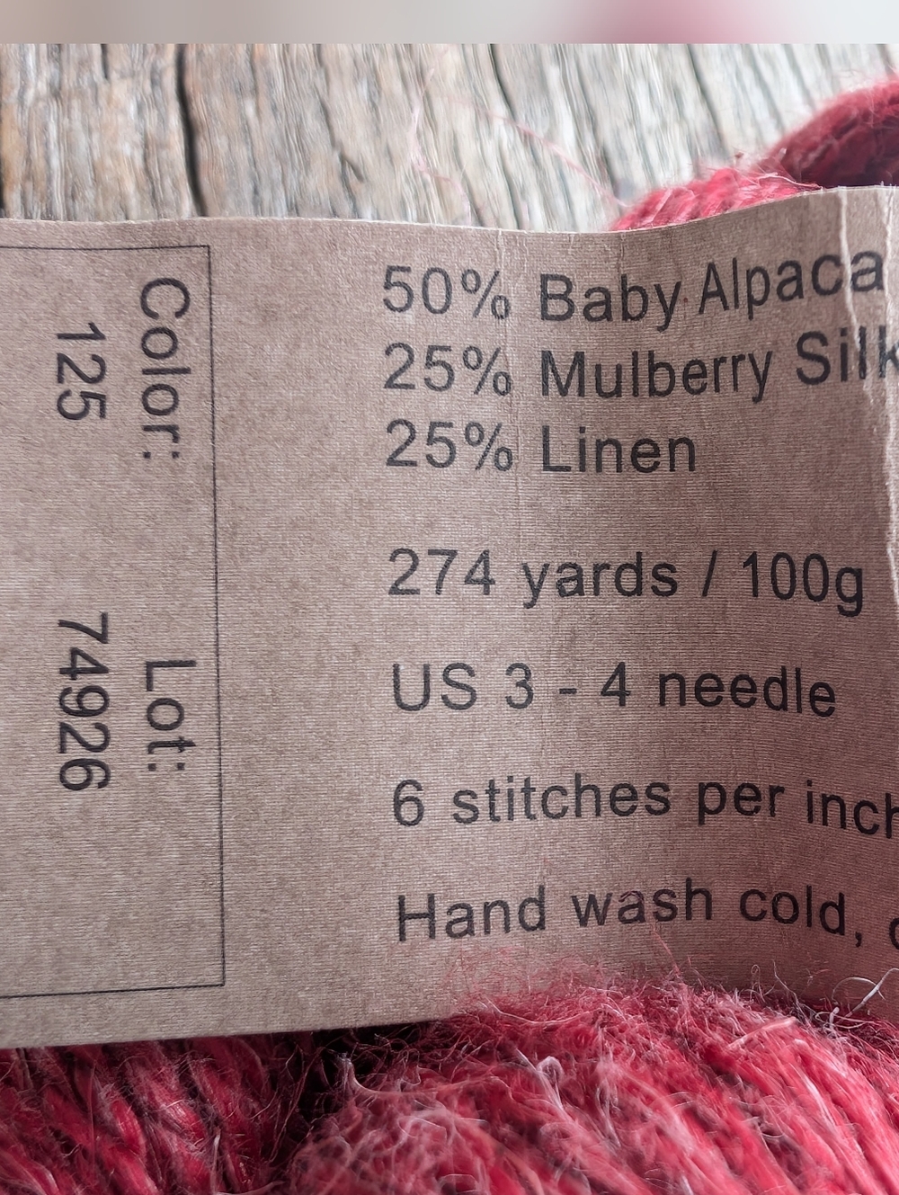 RYLIE by Hikoo Yarn 5 Skeins Rich Rose Raspberry Red - Picture 3 of 5